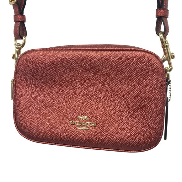 Coach Jes Crossbody 20 Metallic Clay TSITP Red Camera Bag Purse Fall Holiday - Picture 13 of 15